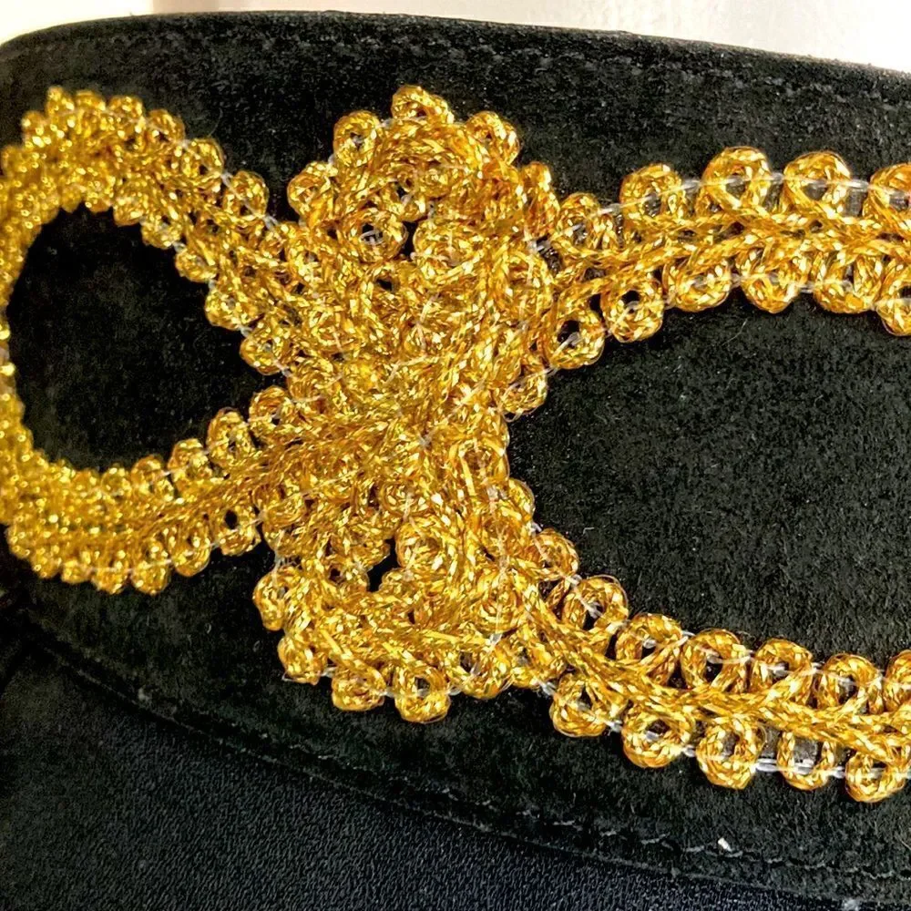 Vintage  genuine suede leather belt